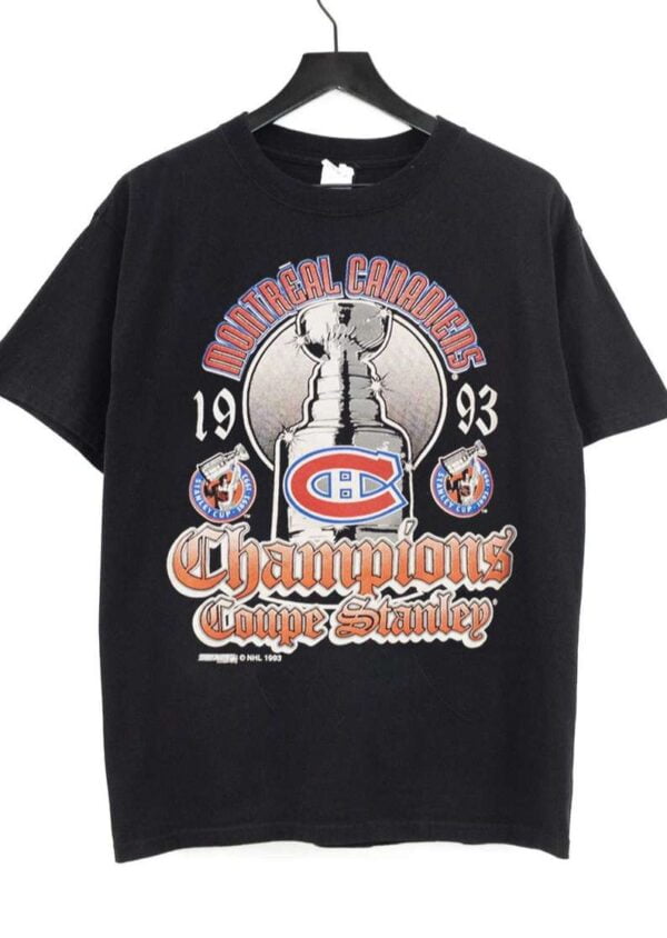 Vintage 1993 Montreal Canadiens Stanley Cup Champions T Shirt