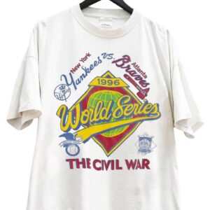 Vintage 1996 New York Yankees vs Atlanta Braves World Series The Civil War T Shirt