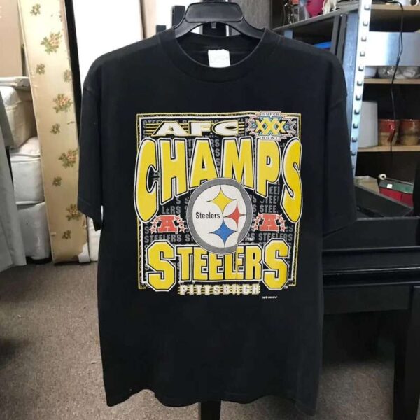 Vintage 1996 Pittsburgh Steelers AFC Champions T Shirt
