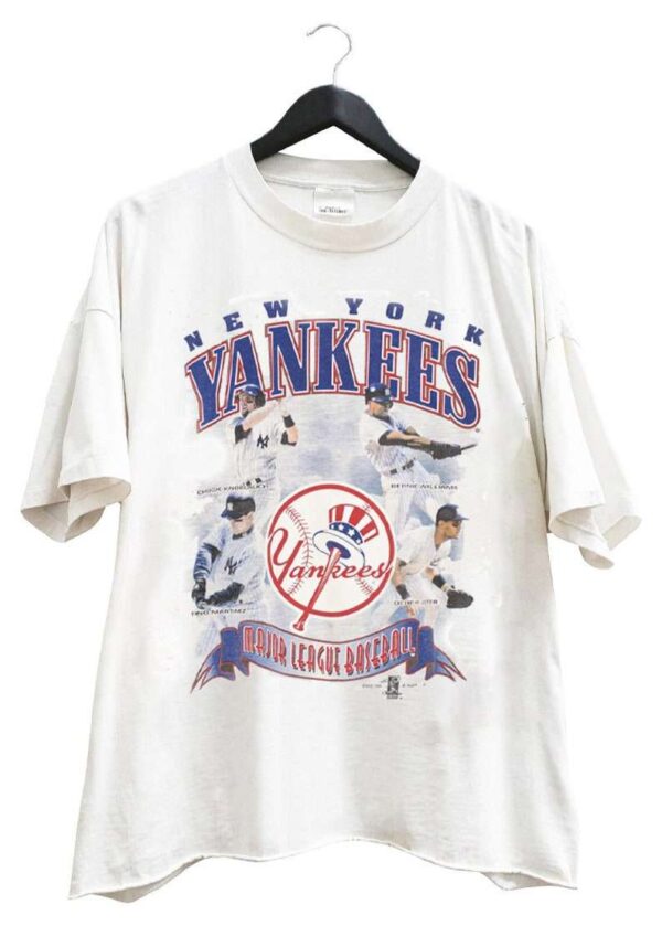 Vintage 1999 New York Yankees Jeter Williams Knoblauch Martinez T Shirt