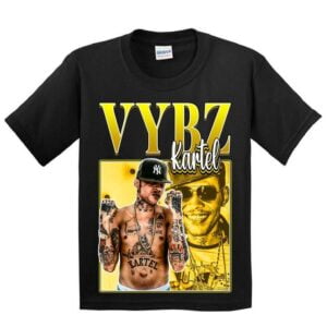 Vybz Kartel Musician Vintage Black T Shirt