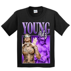 Young Adz Vintage Black T Shirt