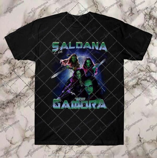 Zoe Saldana Black T Shirt Gamora