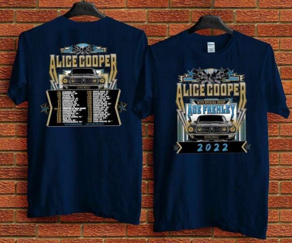 Alice Cooper and Ace Frehley Detroit Muscle Concert T Shirt 2022