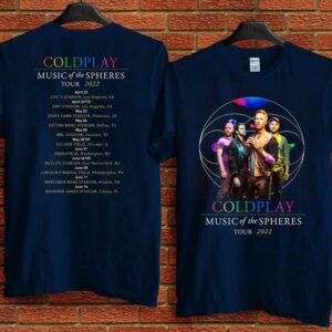 Coldplay Music Of The Spheres American Tour Dates T Shirt 2022