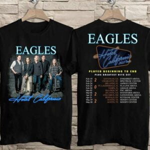 Eagles Hotel California Tour T Shirt Played Beginning to End Tour 2022