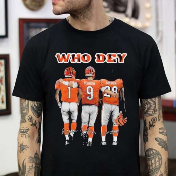 Joe Burrow Mixon Chase T Shirt Cincinnati Bengals Champion AFC North Division