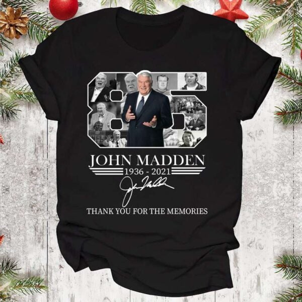 John Madden T Shirt Thank You For The Memories