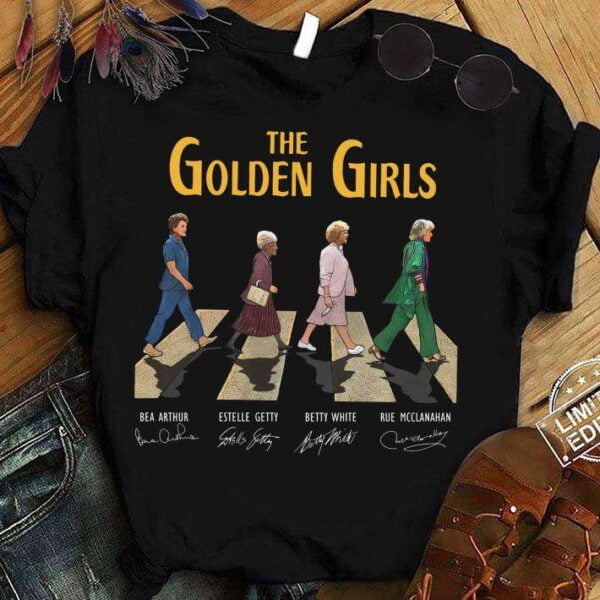 The Golden Girls Abbey Road Signatures T Shirt Betty White
