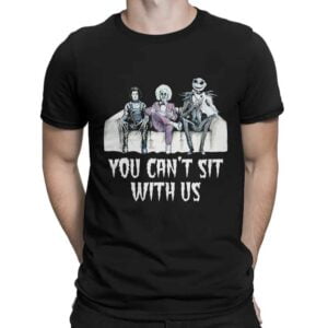 Tim Burton Heroes T Shirt Edward Scissorhands Beetlejuice and Jack Skellington