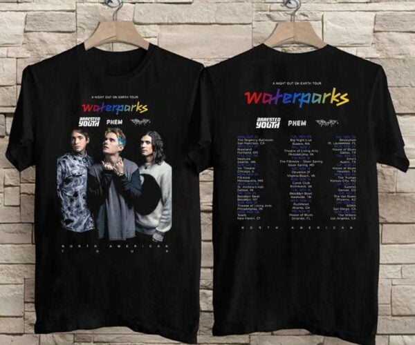 Waterparks Band A Night Out On Earth 2021 Tour Dates T Shirt