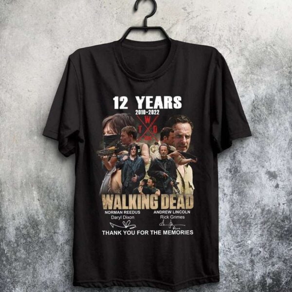 12 Years The Walking Dead T Shirt 2010 2022