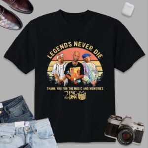 2Pac DMX Biggie Smalls Legends Never Die Graphic T Shirt
