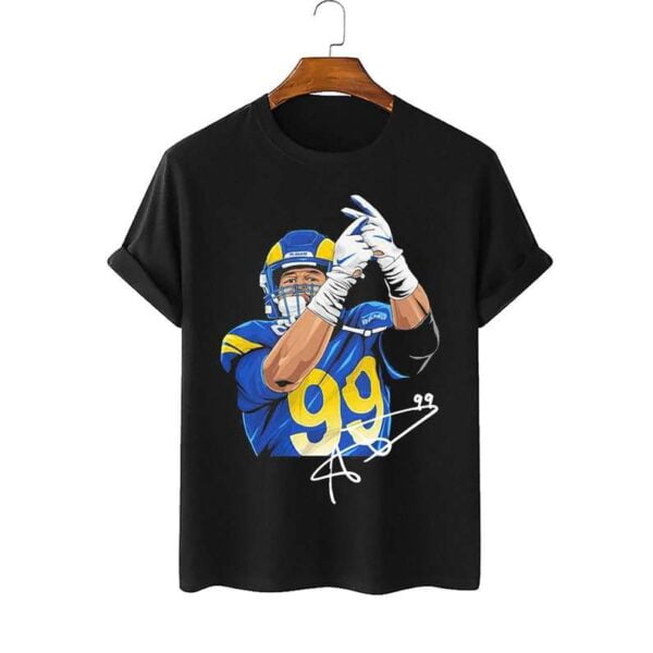 Aaron Donald 99 Signature Los Angeles Rams Champions T Shirt