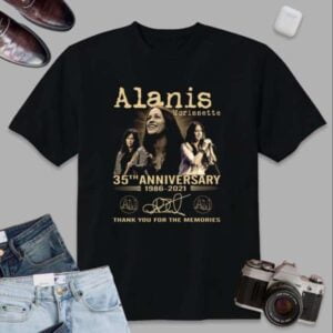 Alanis Morissette 35th Anniversary Thank You Vintage Graphic T Shirt