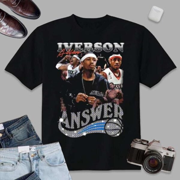 Allen Iverson The Answer Philadelphia 76ers T Shirt