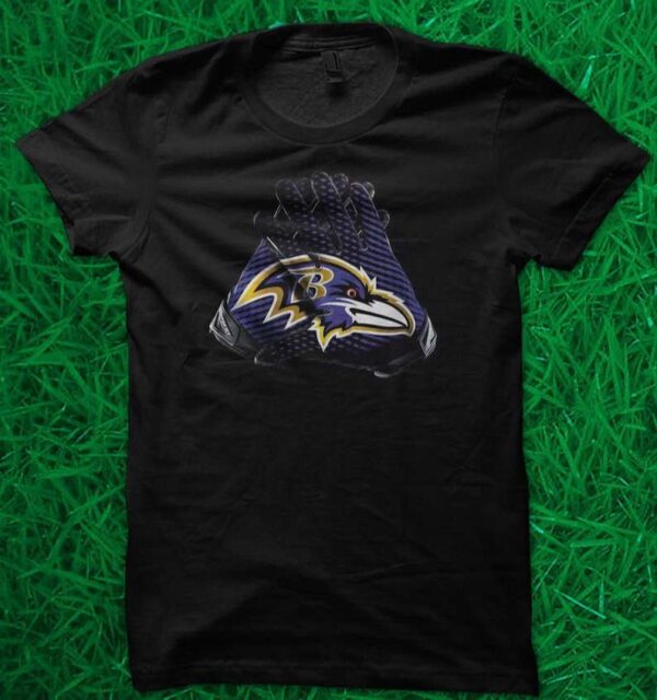 Baltimore Ravens NFL Football Gloves T Shirt