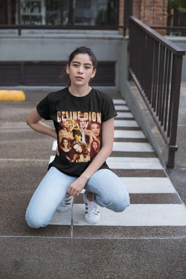 Celine Dion Vintage Print T Shirt