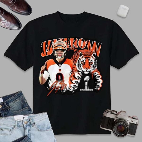 Cincinnati Bengals 9 Joe Burrow Super Bowl Champions T Shirt