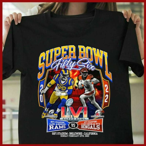 Cincinnati Bengals Vs Los Angeles Rams Super Bowl Lvi 2022 T Shirt