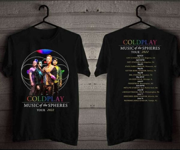 Coldplay Music Of The Spheres American Tour 2022 T Shirt