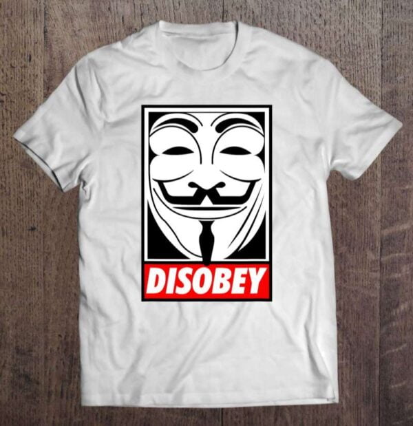 Disobey Mini Face Anonymous Anon T Shirt