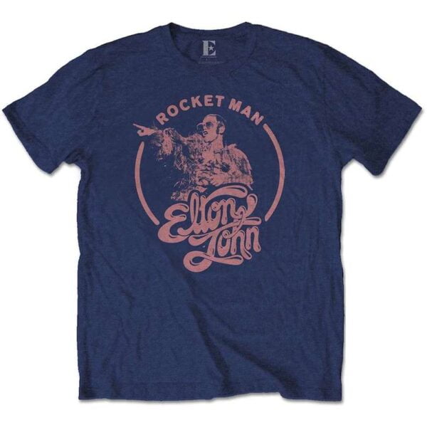 Elton John Classic T Shirt Rocketman Circle Point