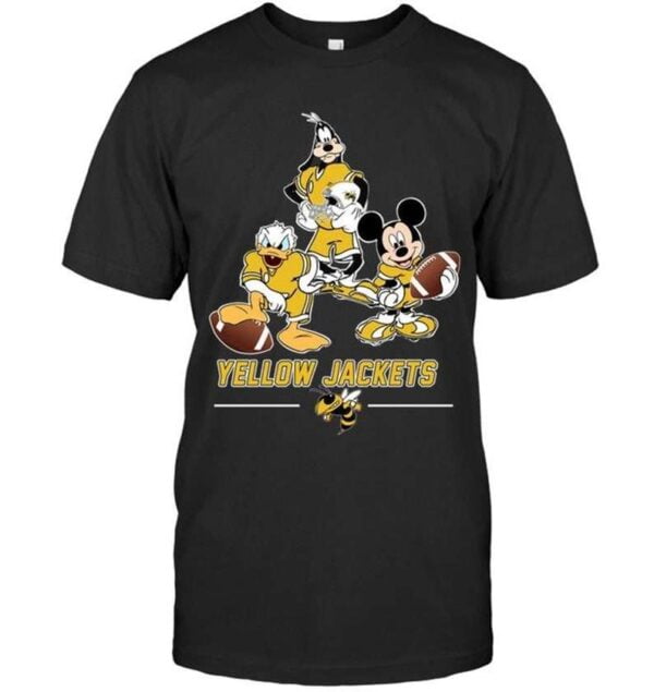 Georgia Tech Yellow Jackets Mickey Donald Goofy T Shirt