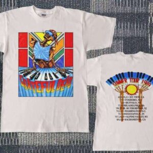 Grateful Dead Summer Tour Smoking Skeleton Reonegro 1989 T Shirt S 5XL