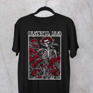Grateful Dead and Roses Rock Music T Shirt S 5XL