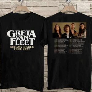 Greta Van Fleet Graphic T Shirt 2022 Dreams In Gold Tour