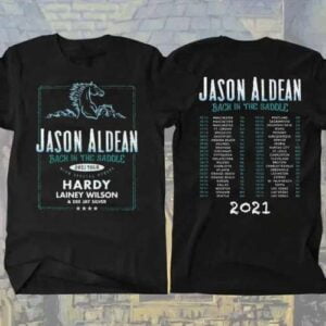 Jason Aldean 2021 Back in the Saddle T Shirt S 5XL