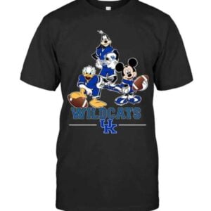 Kentucky Wildcats Mickey Donald Goofy Graphic T Shirt