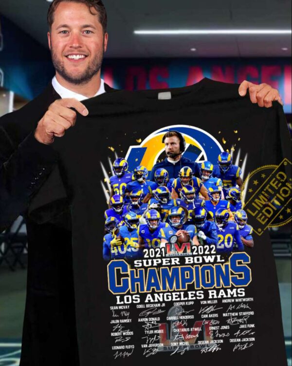 Los Angeles Rams Champions Super Bowl LVI 2022 T Shirt 1