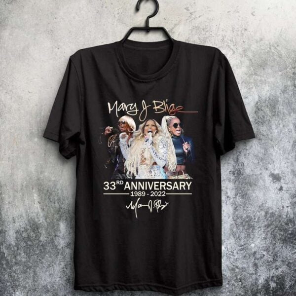 Mary J Blige 33rd Anniversary T Shirt Singer