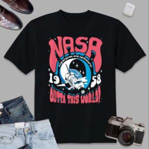 NASA Psychedelic Shuttle 1958 Graphic T Shirt