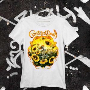 NWOT 1994 Grateful Dead Skeleton Sunflower Fall Tour Unisex Graphic T Shirt 1