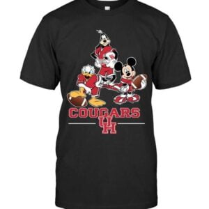 Ncaa Houston Cougars Mickey Donald Goofy T Shirt