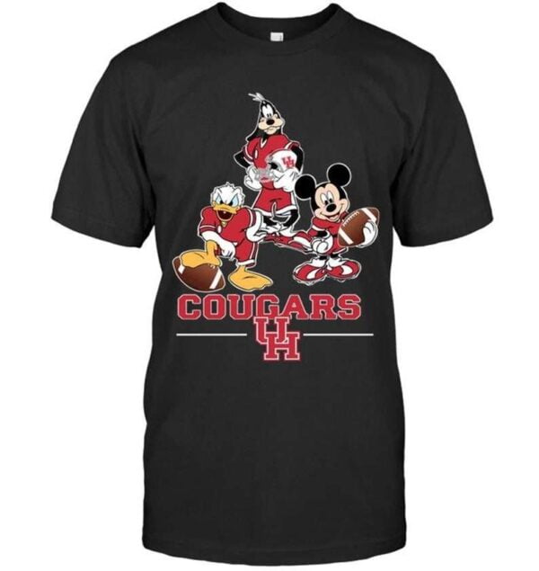 Ncaa Houston Cougars Mickey Donald Goofy T Shirt