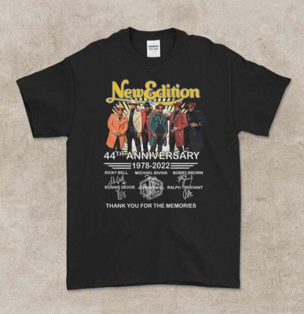 New Edition 44th Anniversary 1978 2022 Thank You For The Memories Signatures T Shirt