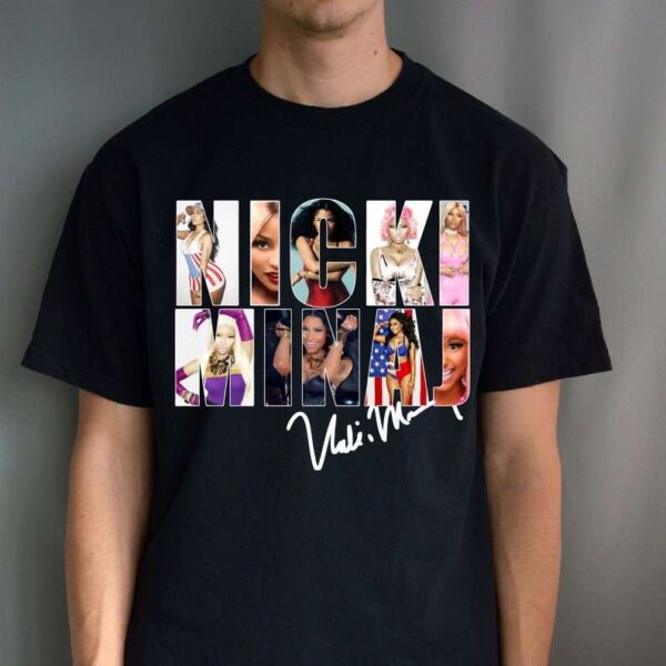 Nicki Minaj Singer As Seen Through Name Signature T Shirt