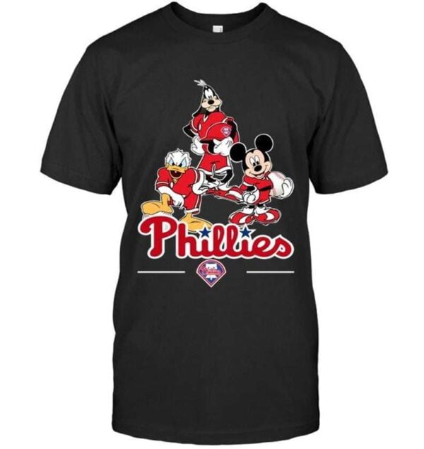 Philadelphia Phillies Mickey Donald Goofy T Shirt
