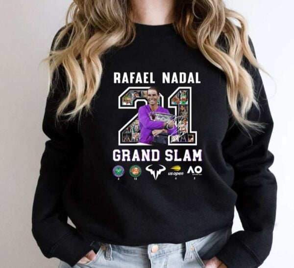 Rafael Nadal 21 Grand Slam Tennis Unisex T Shirt