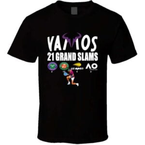 Rafael Nadal Vamos 21 Grand Slams T Shirt