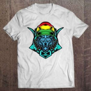 Reggae Rasta Wolf Rastafarian Jamaican Shirt