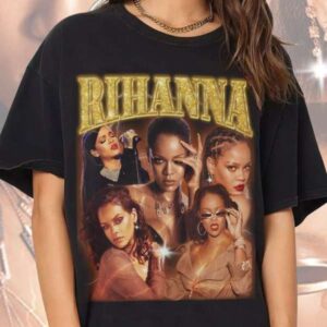 Rihanna T Shirt Singer Music Retro