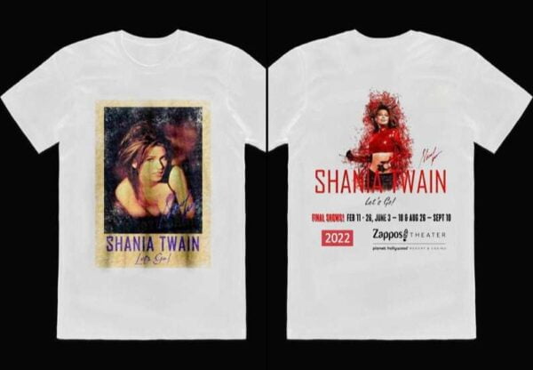Shania Twain T Shirt Lets Go The Las Vegas Residency 2022 Tour