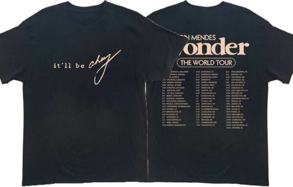 Shawn Mendes Wonder The World Tour 2022 T Shirt