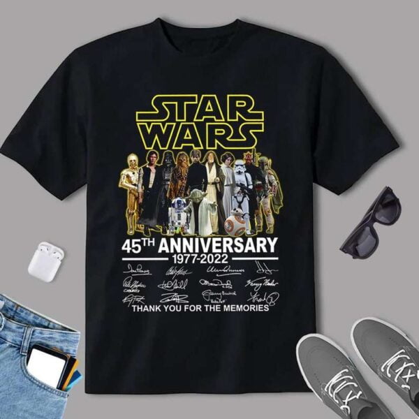 Star Wars 1977 2022 And Characters Signature T Shirt
