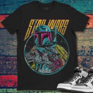 Star Wars Boba Fett Neon Blaster Graphic T Shirt